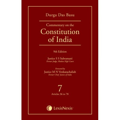 Commentary on the Constitution of India; Vol 7 ; (Covering Articles 36 to 78)